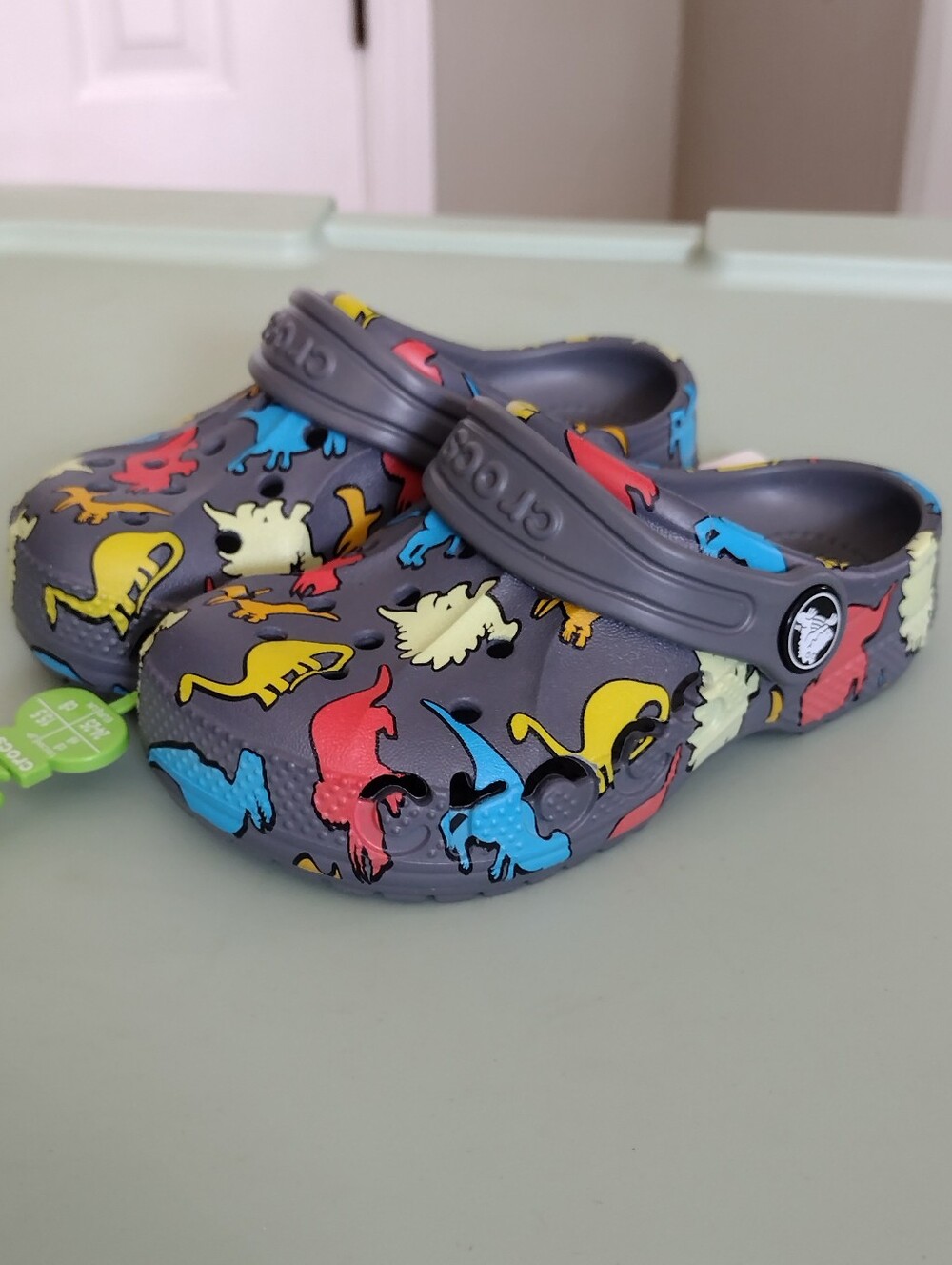 Baby/Toddler Dino Print Crocs NWT